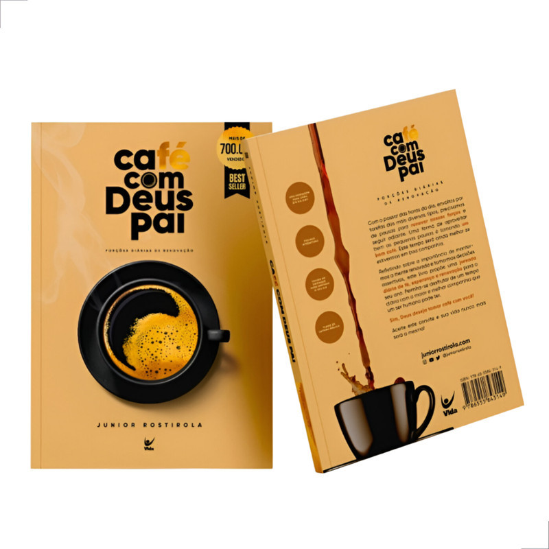 Café com Deus Pai Livro Devocional Edição 2023 Porções Diárias de Renovação Junior Rostirola em Oferta na Shopee