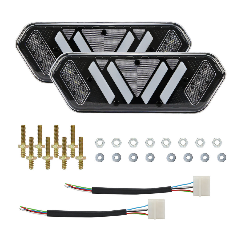 Par Lanterna Traseira Led Guerra 12v 24v Máscara Negra Fume em Oferta na Shopee