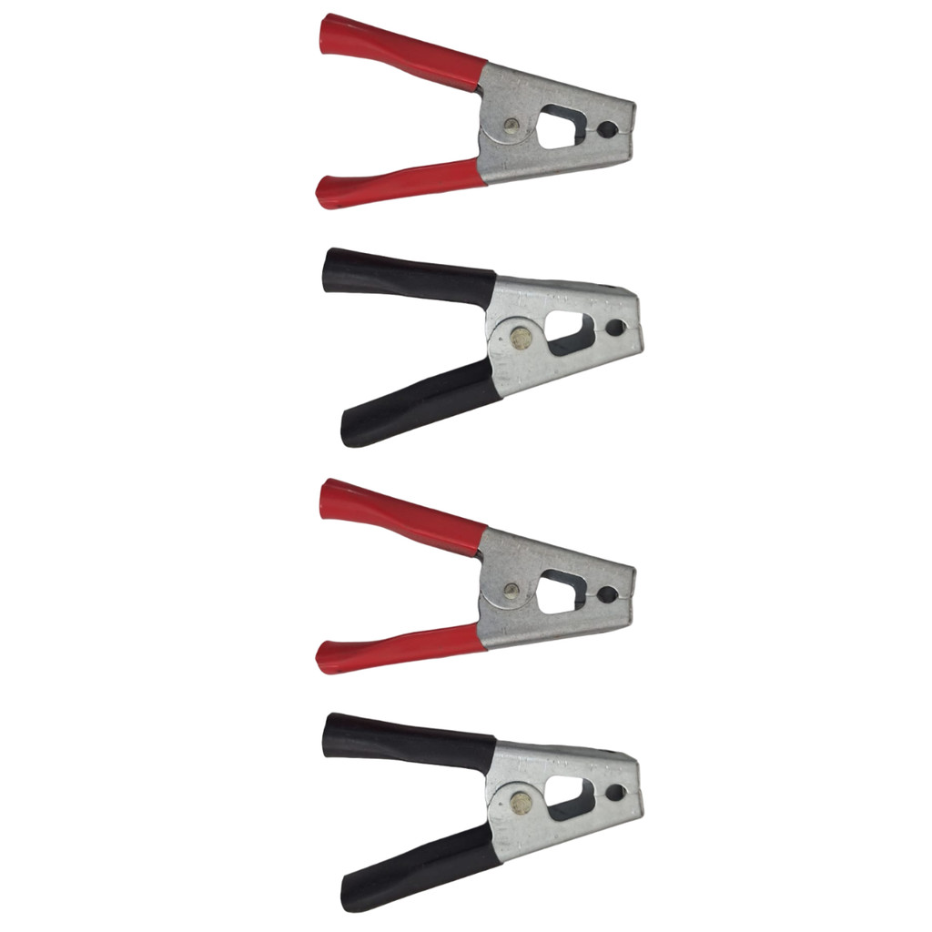 Kit 4 Garras Jacaré 50A para Cabo Bateria Chupeta 12V 24V Profissional Alta Resistência em Oferta na Shopee