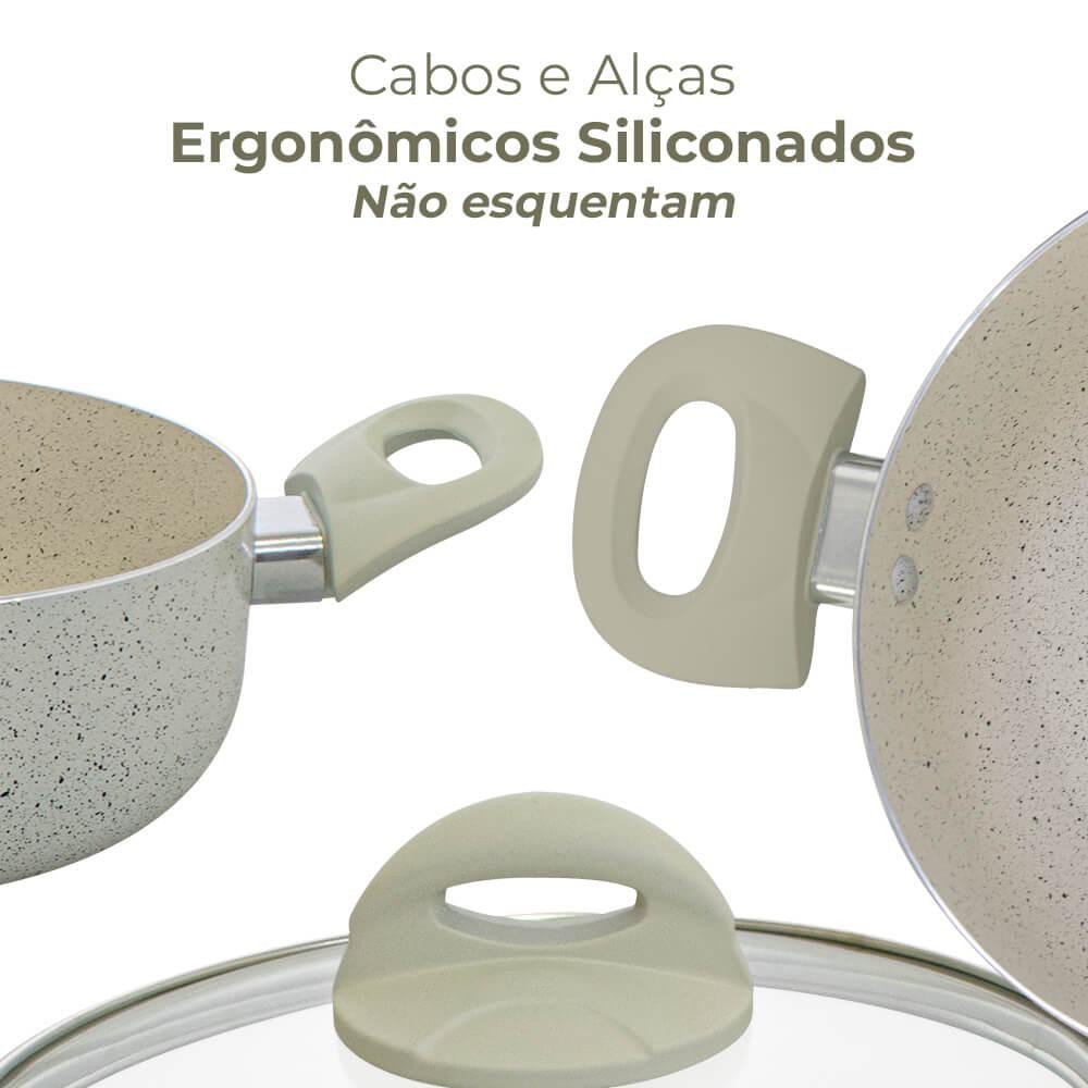 Detalhes do Caçarola Antiaderente Cerâmica Ibiza Vanilla 24cm - Casambiente