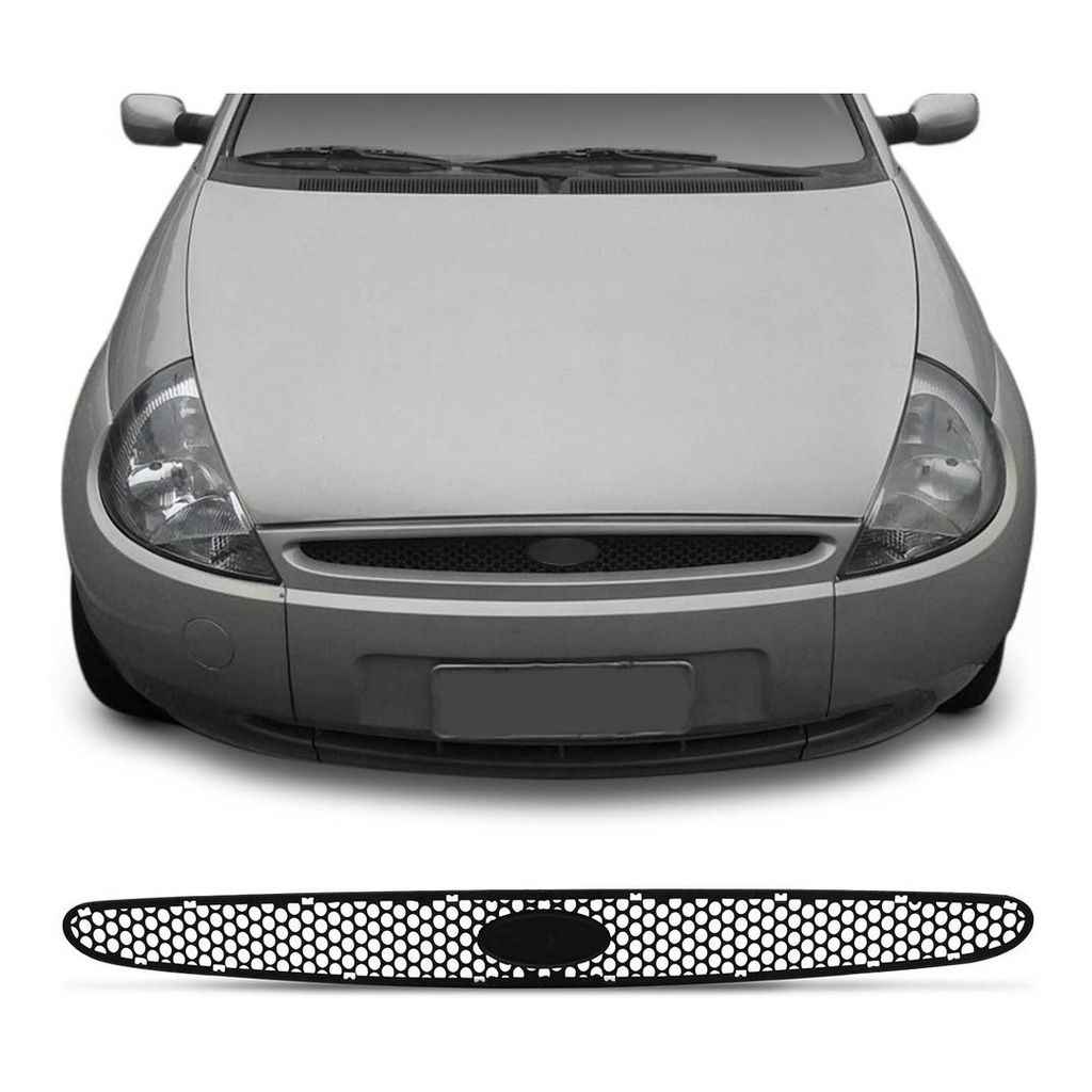 Grade Frontal Radiador Ford Ka 97 98 99 2000 Colmeia Preta