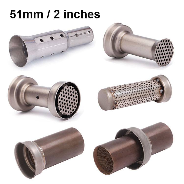 Universal 51mm Tubo De Escape Da Motocicleta Silenciador DB Assassino Catalisador Redutor De Som