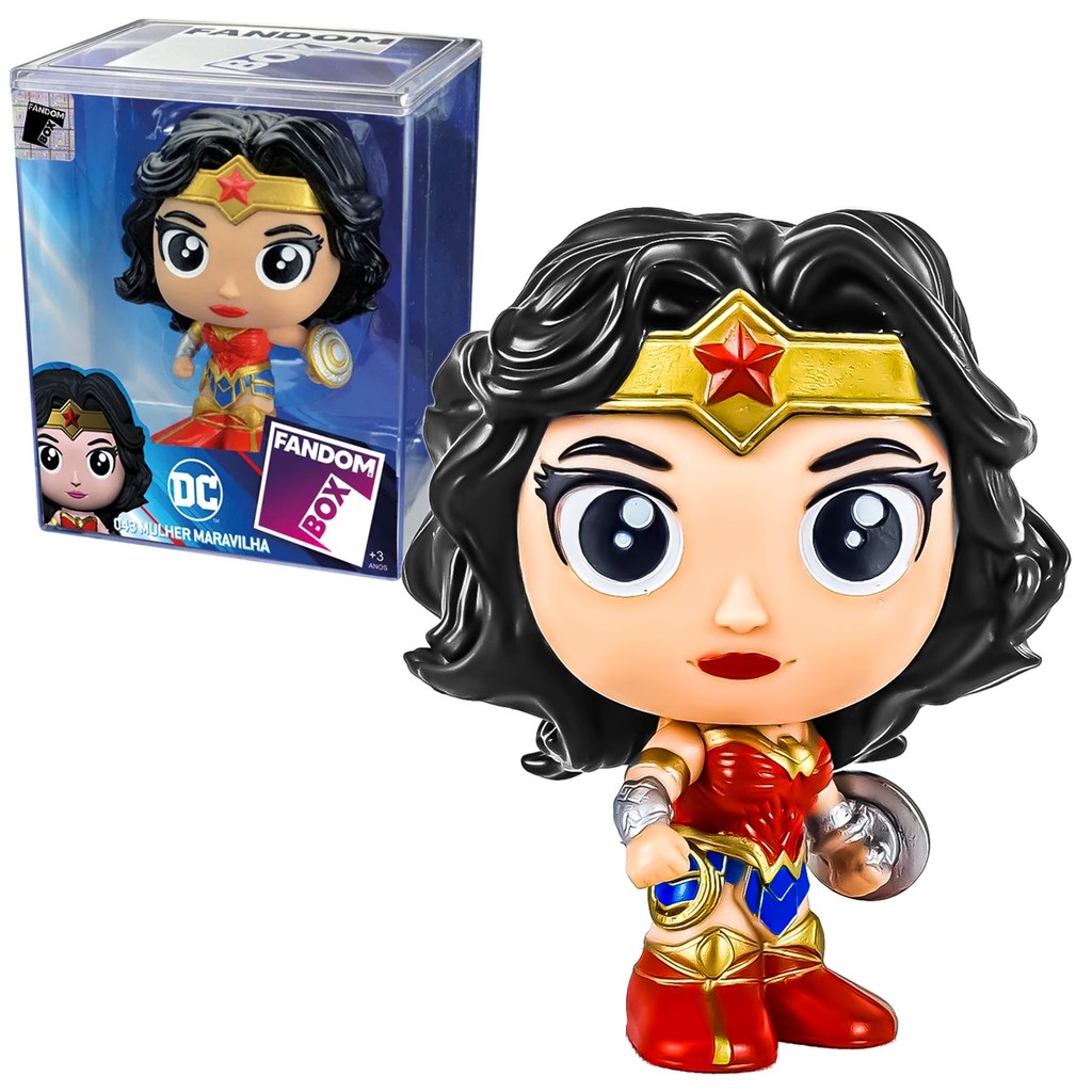 Boneco Mulher Maravilha Colecionável Fandom Box 043 DC Liga Da Justiça - Líder Brinquedos