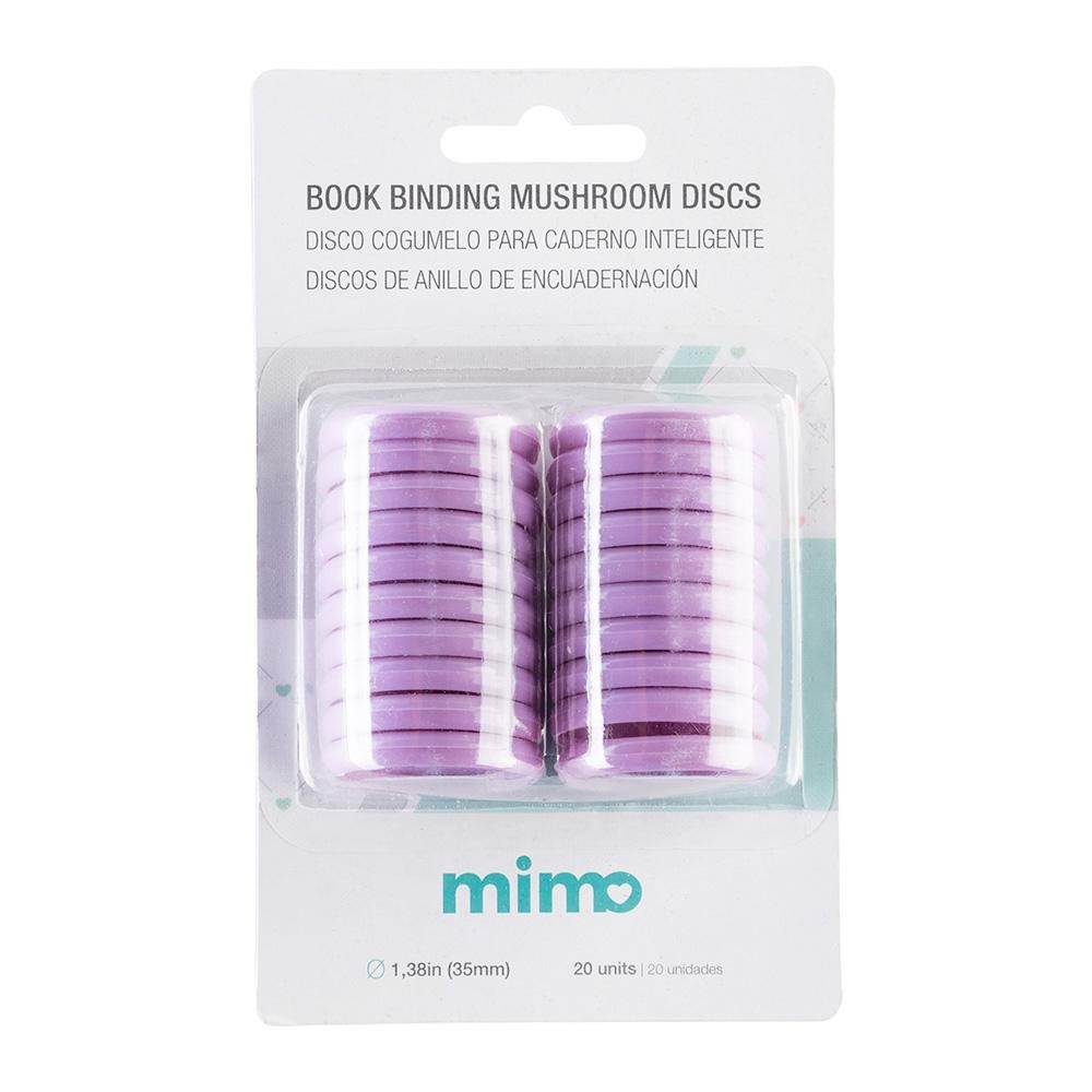 Disco Cogumelo para Caderno Inteligente Lilás Mimo - 35 mm - 20 Unids em Oferta na Shopee