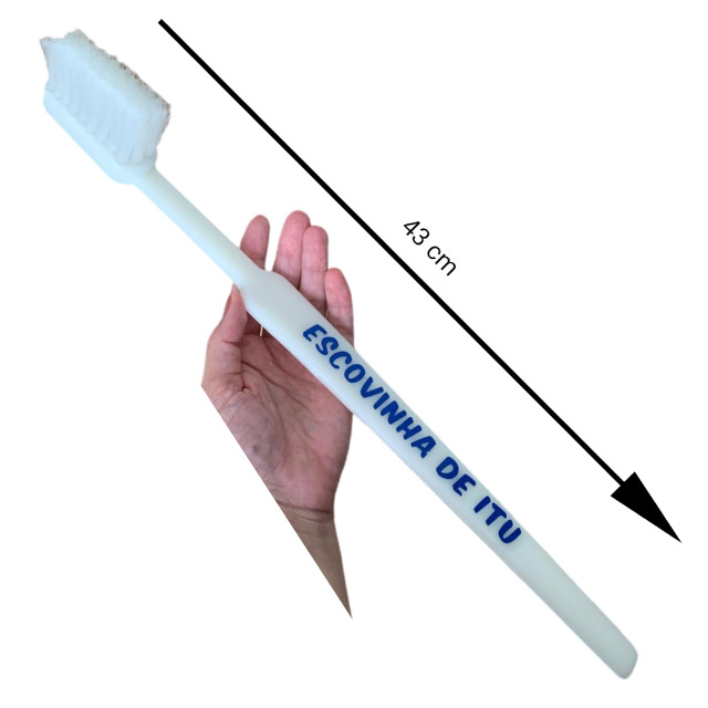 Escova de Dentes Enorme Gigante de Itu Brincadeira Pegadinha Presente Amigo Secreto Diversão Familia Amigos