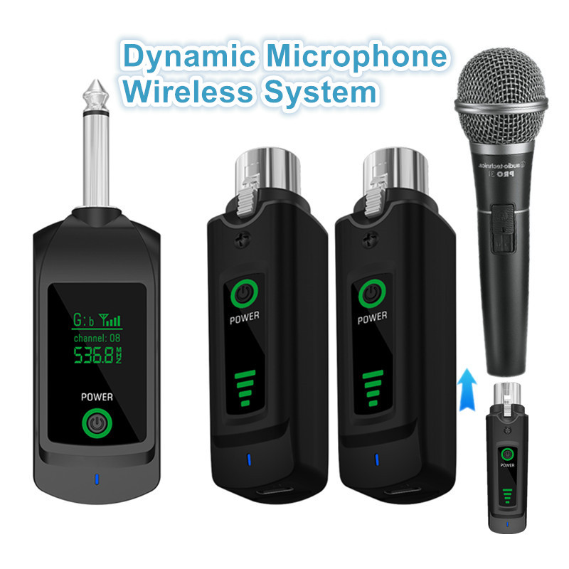 Transmissor De Transmissão De Áudio Com Sistema Sem Fio De Microfone Dinâmico XLR Para PA Misturador De Guitarra