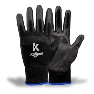 LUVA PU PRETA TAMANHO XG KALIPSO POLIESTER ANTIESTÁTICA SEGURANÇA MULTITATO em Oferta na Shopee
