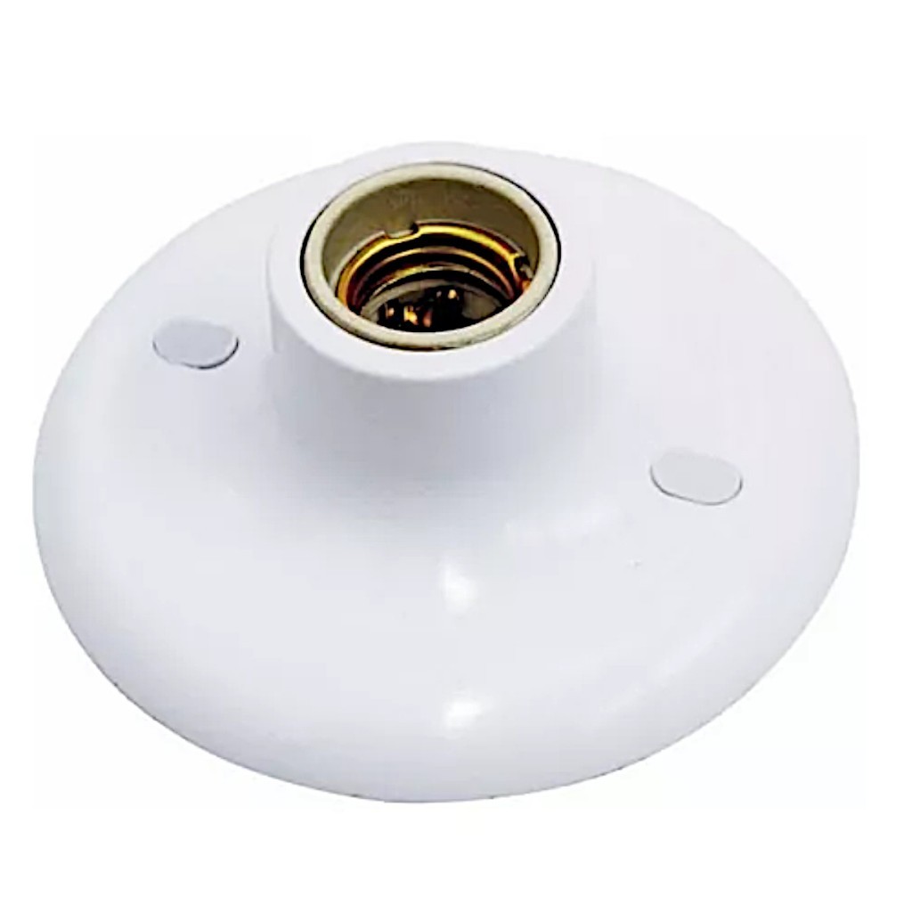 Suporte Plástico Para Lâmpada Plafon Bocal E27 Soquete Iluminação Luz Teto Parede Branco Simples Plafonier