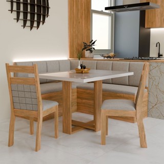 Canto Alemão Prisma com 2 Cadeiras - Panorama Móveis em Oferta na Shopee