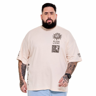 Camiseta Oversized Boxy Alma Livre Knulu em Oferta na Shopee