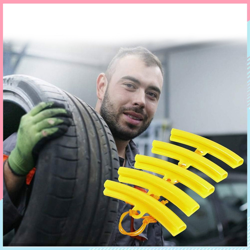 5 pçs de protetores de aro de pneu de carro, conjunto de protetor de aro de troca de pneu de carro, acessórios de carro