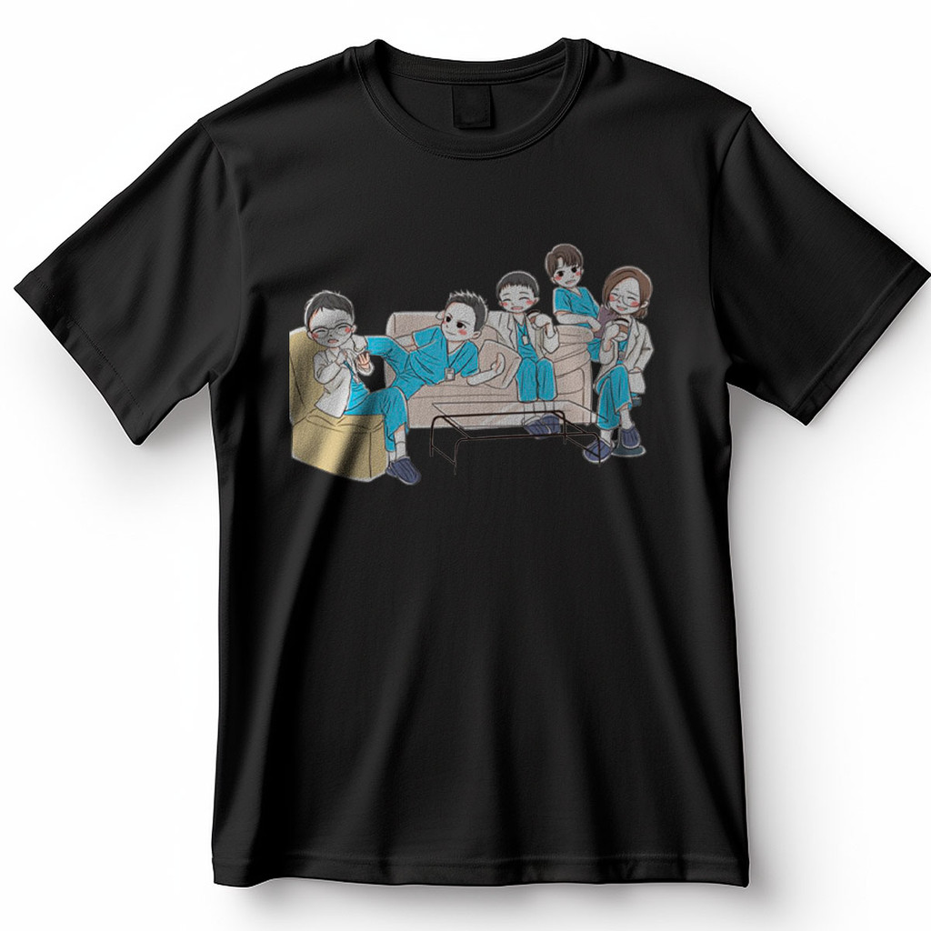 Camiseta Hospital Playlist Personagens Fofos Kdrama Blusa Camisa 100% Algodão