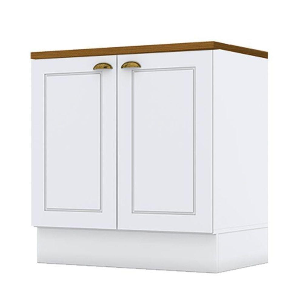 Balcão 2 Portas 80 Cm Nova York Branco Com Tampo Para Cooktop Nature – Henn em Oferta na Shopee