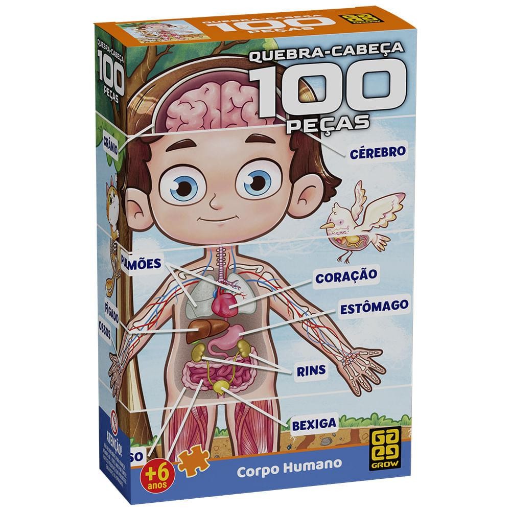 Quebra-cabeça 100 peças Corpo Humano em Oferta na Shopee