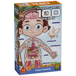 Quebra-cabeça 100 peças Corpo Humano em Oferta na Shopee