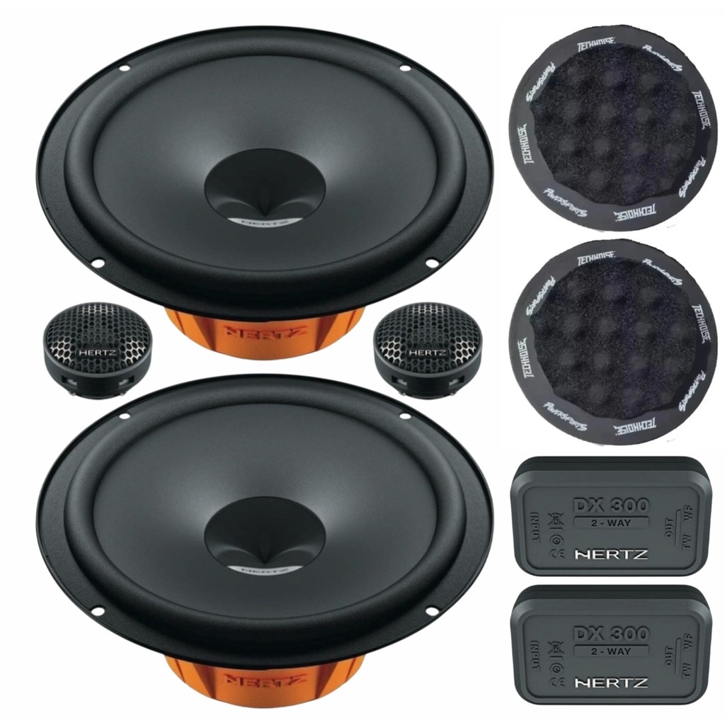 Kit Alto Falante 2 Vias 6 pol Hertz DSK 165.3 160W + Par Anel Acústico Technoise Vedação Isolador em Oferta na Shopee