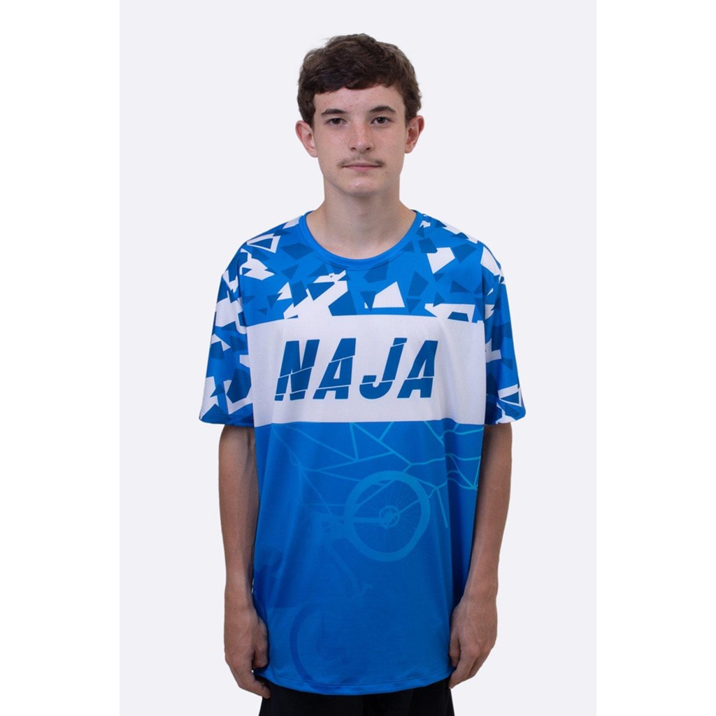 Camiseta Masculina HUPI Naja Azul/Branco