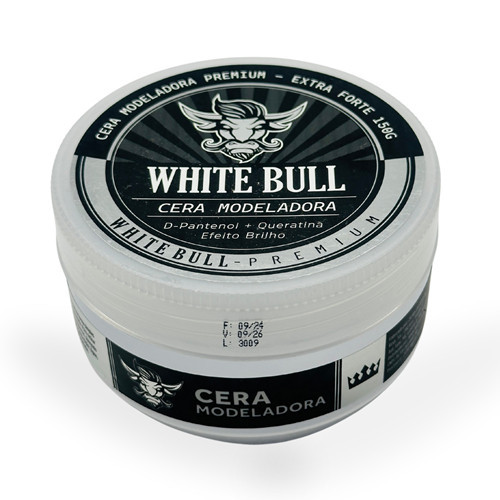 Pasta Cera Modeladora Efeito Molhado Masculina White Bull 150g