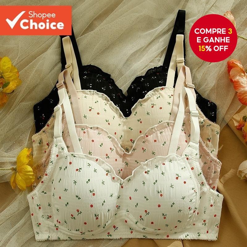 Sutiã Push-Up Sem Fio Petite-Bralette Doce Adolescente Para Bustos Pequenos