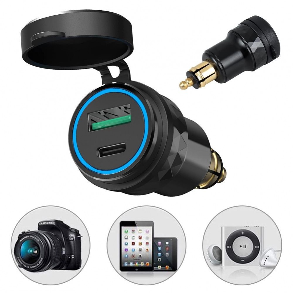 Adaptador Para BMW F700 F800 Ducati 12V-24V Motocicleta Carro DIN Soquete