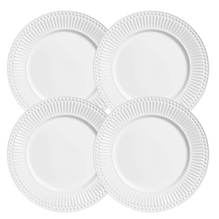Jogo De Pratos Fundo 22cm Kit 4 Peças Sopa Roma Branco Cerâmica Porto Brasil em Oferta na Shopee