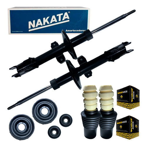 Par Amortecedor Dianteiro Original Nakata + Kit Axios Duster 2011 2012 2013 2014 2015 2016 2017 2018 2019 2020 2021 2022