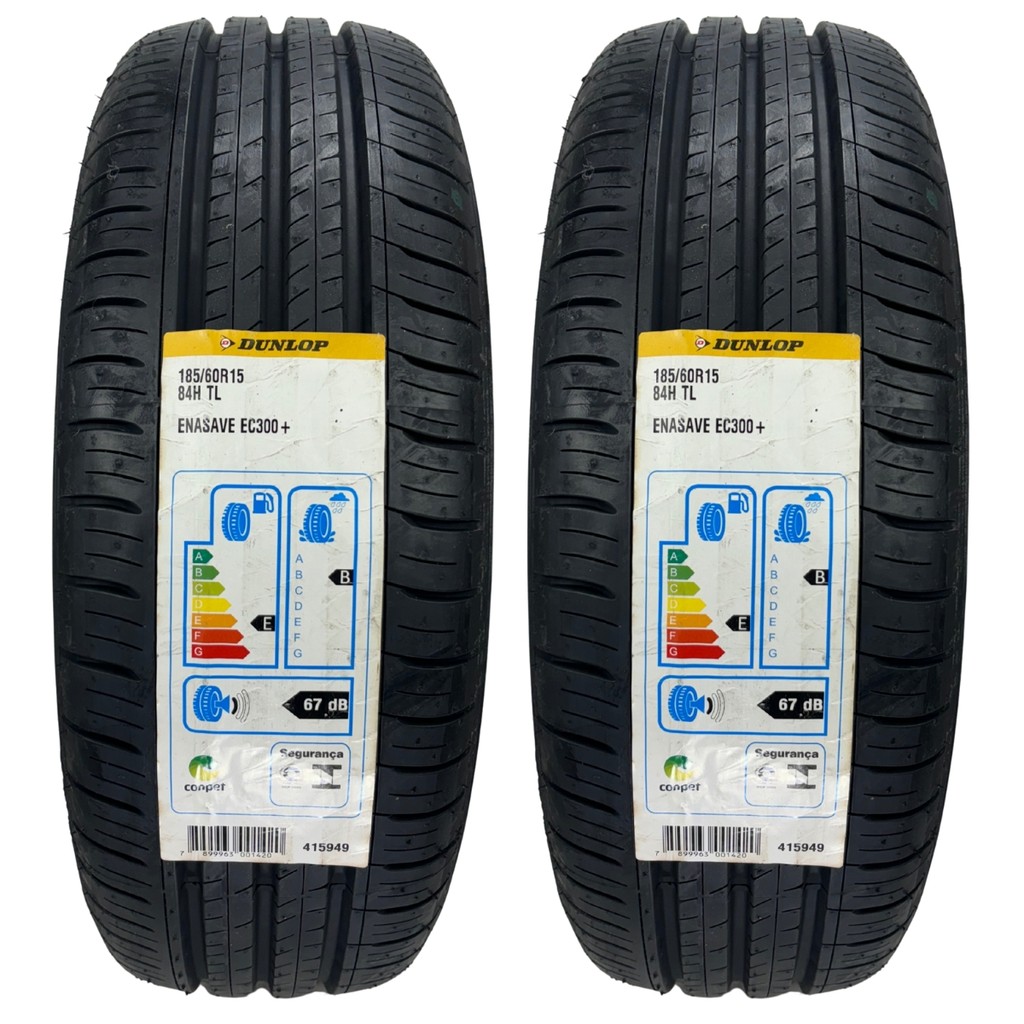 Kit 2 Pneus Dunlop 185/60R15 84H | Alta Performance, Conforto e Segurança Hb20 Palio Uno Idea Fiesta