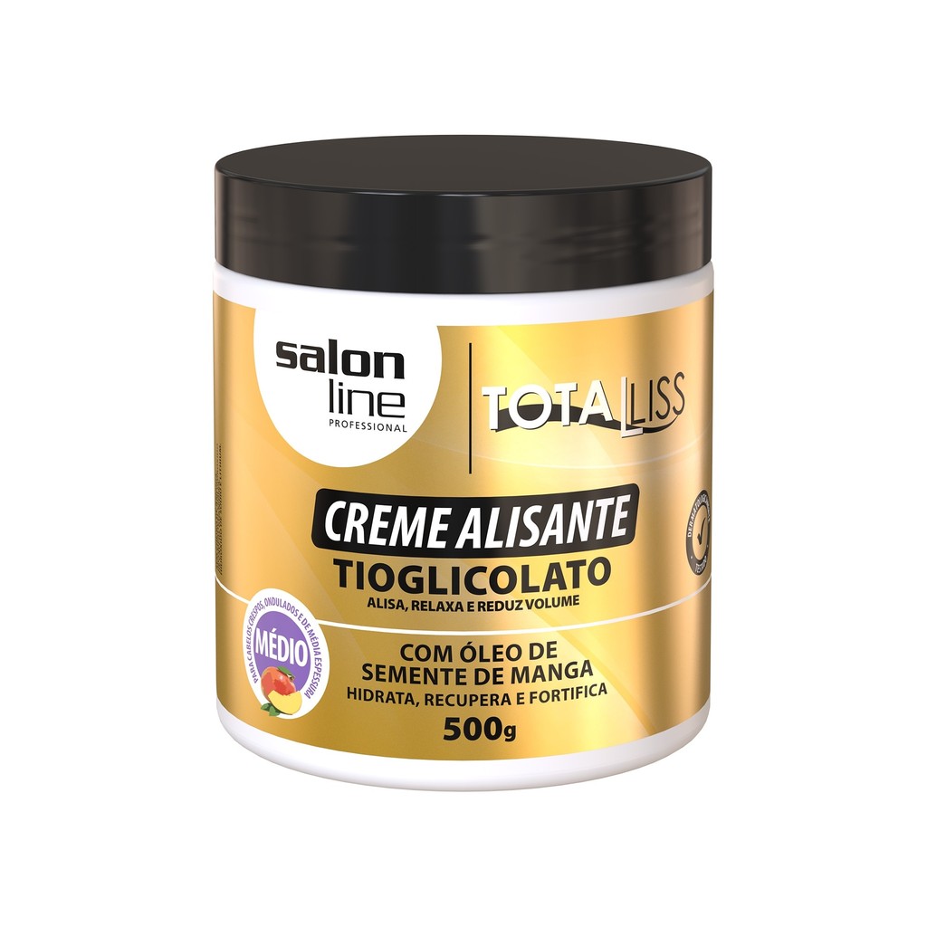 Creme Alisante Óleo Semente de Manga Médio Salon Line 500gr - Beauty