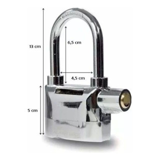 Cadeado Com Alarme Sonoro Antifurto Prova De Água Premium em Oferta na Shopee