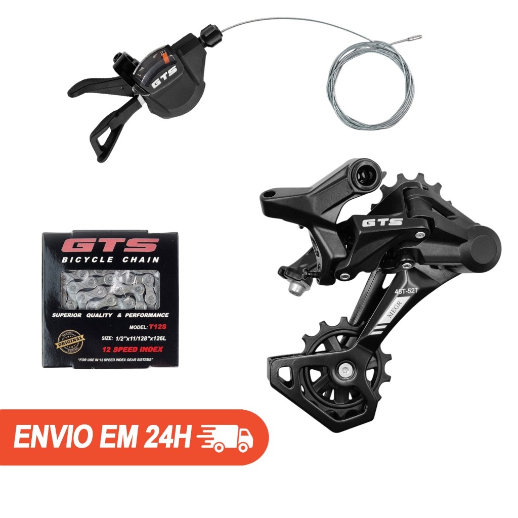 Cambio Traseiro 12v GTS + Alavanca Transmissão Bike Bicicleta Mtb 2024 em Oferta na Shopee