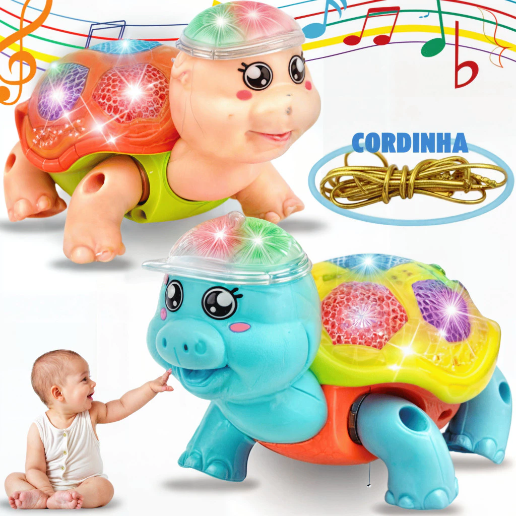Brinquedo Tartaruga Fujão Elétrico Com Som Luz E Movimento Carangueijo Brinquedo Fujão Lançamento 2025 exclusivo — imagem 1