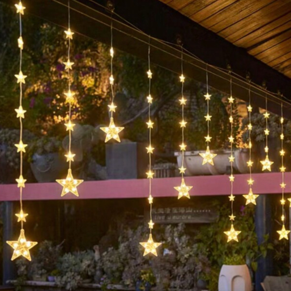 Cascata 105 Leds Estrelinhas Fio De Fada 8 Funções Bivolt