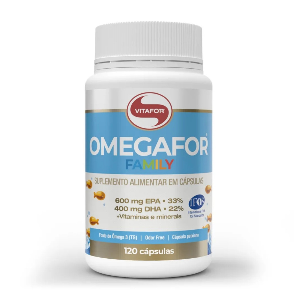 Ômega 3 Omegafor Family Pote Com 120 Cápsulas Vitafor - Health