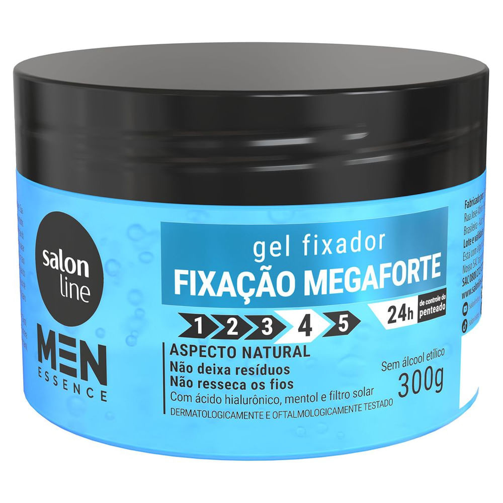Gel Fixador Salon Line Essence Mega Forte Men 300g - Beauty