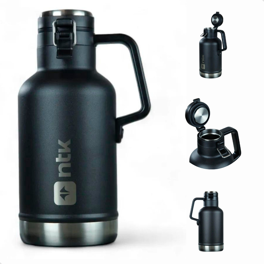 Garrafa Térmica Growler Aço Inoxidável Parede Dupla 1,9 Litros Gelado 24hr e 8h Quente - Nautika em Oferta na Shopee