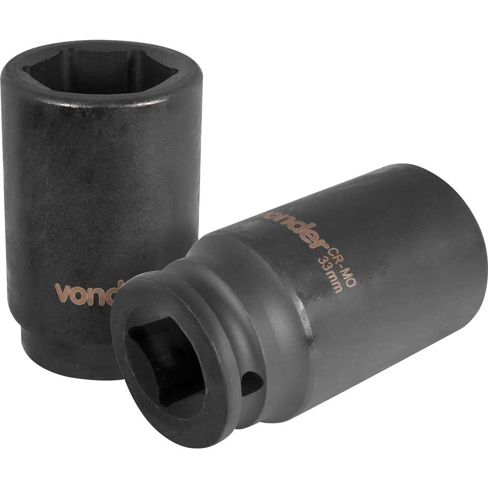 Soquete Sextavado Longo Impacto 33mm Encaixe 3/4 Vonder