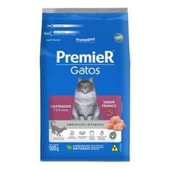 Ração Premier Gatos Senior Ambientes Internos Frango 500g