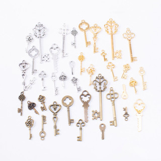 13 Pçs/Lote Tamanho Misto Chaves Encantos Antigo bronze Cor Chave Pingente DIY retro Liga Acessórios em Oferta na Shopee