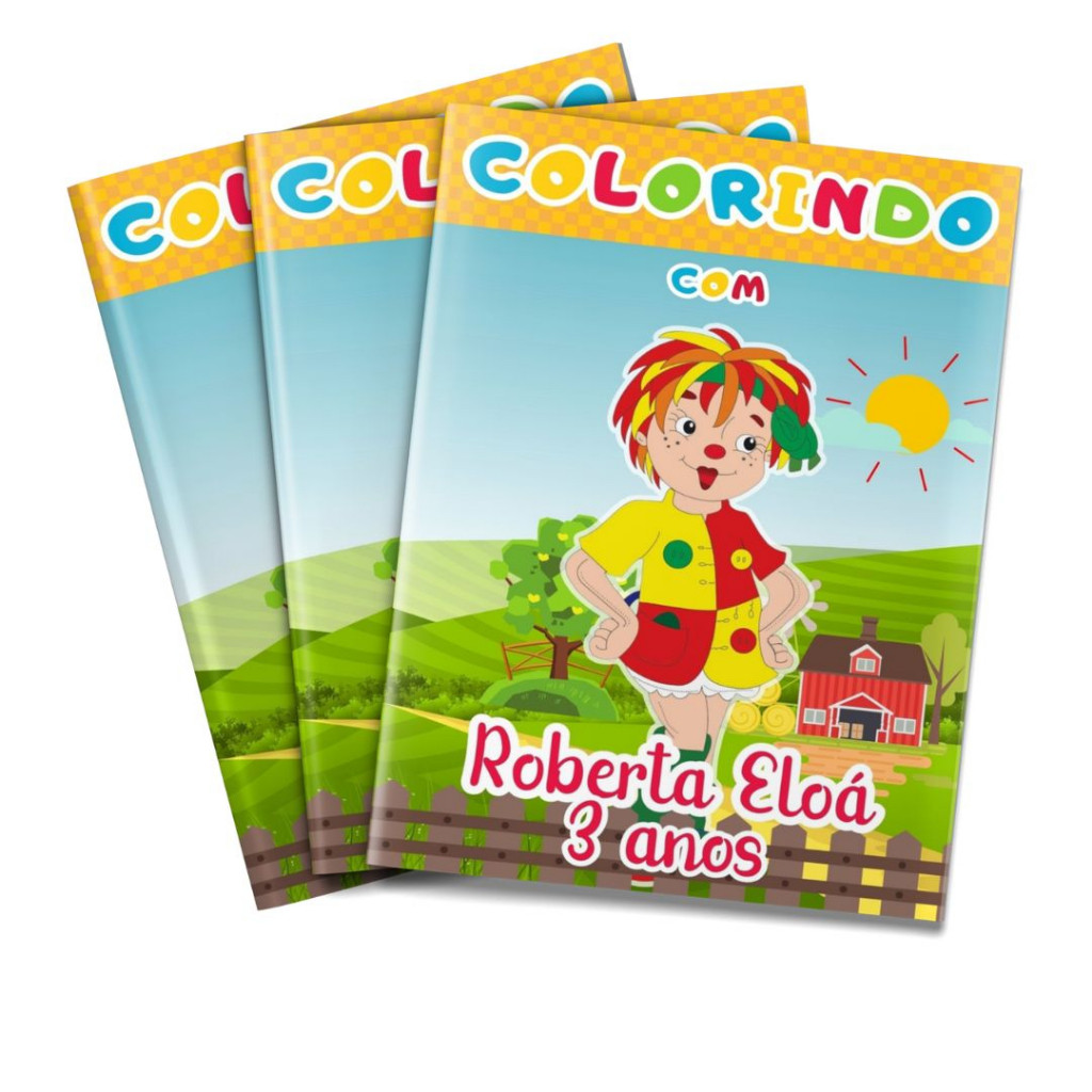 Livro de colorir Emília Sitio do Pica Pau Amarelo Lembrancinha personalizada
