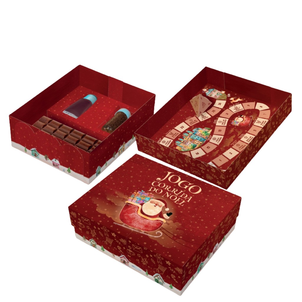 Detalhes do 10 CAIXA NATAL JOGO DO NOEL 19X16X6,5 - CONTO DE NATAL 5622 (NATAL 2025 IDEIA)