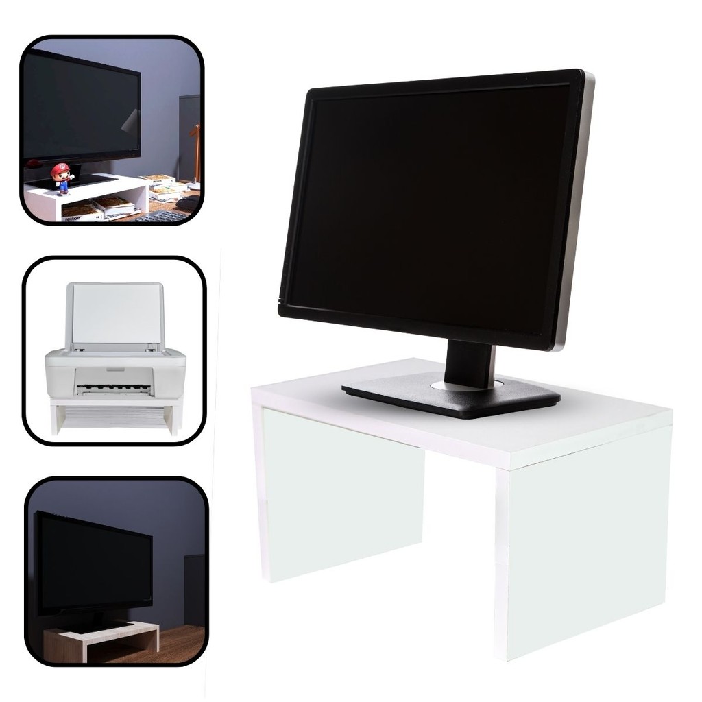 Suporte Monitor 20x35x20cm MDF Branco