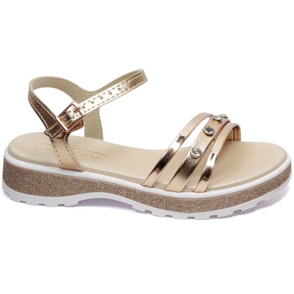 Sandália Infantil Molekinha Metalizado Premium Menina 2361.210