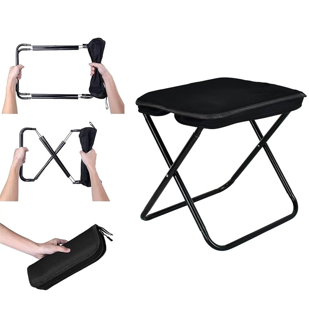 Banqueta Banquinho Dobrável Alumínio Camping C/ Bolsa Ziper em Oferta na Shopee