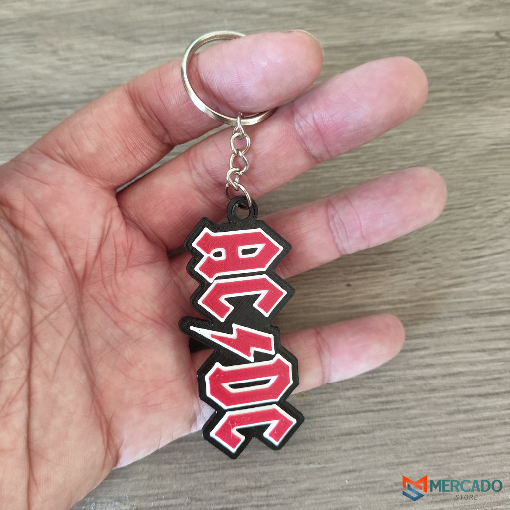 Chaveiro Banda AC/DC Rock Clássico – Acessório Estiloso para Fãs e Colecionadores Inspirado em Oferta na Shopee
