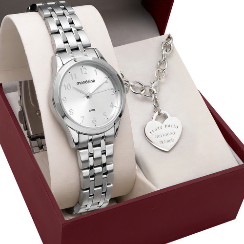 Kit Relógio Mondaine Feminino com Pulseira 32608L0MKNE2K3
