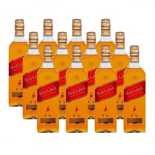 Whisky Escocês Johnnie Walker Red Label 750ml Caixa com 12 unidades em Oferta na Shopee