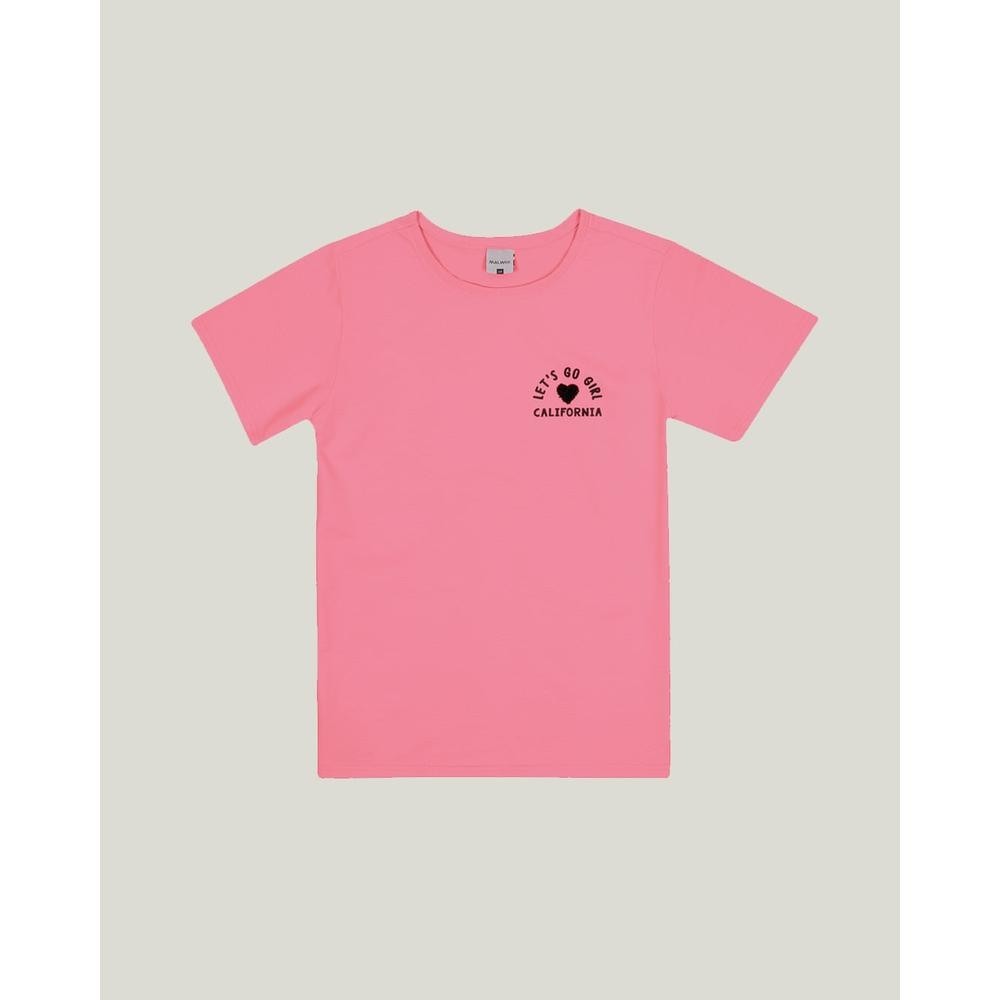 Camiseta Let's Go Girl Meia Malha Menina Malwee Kids - Baby & Kids Fashion