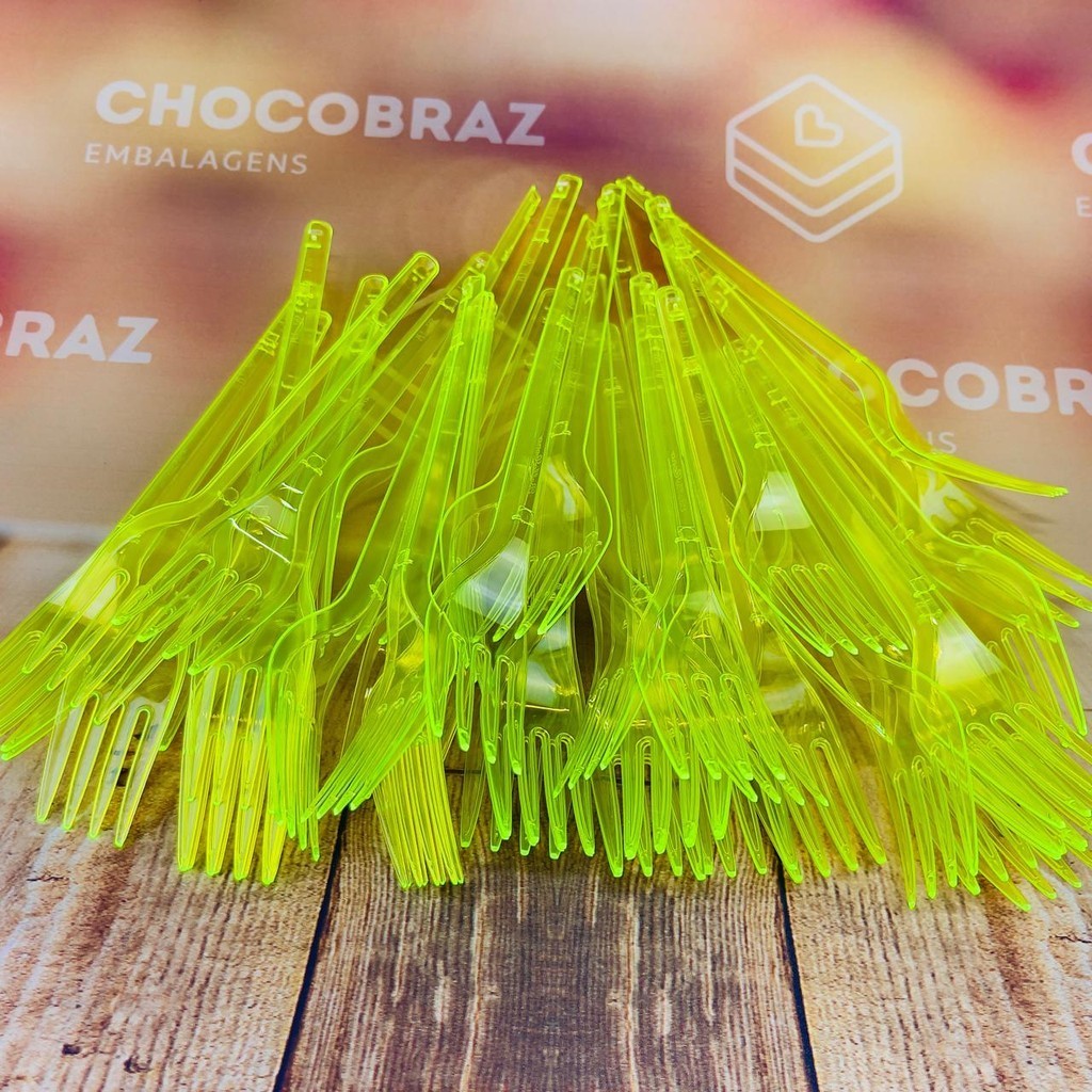 50~250 GARFO SOBREMESA PS NEON AMARELO BELLO FESTAS em Oferta na Shopee
