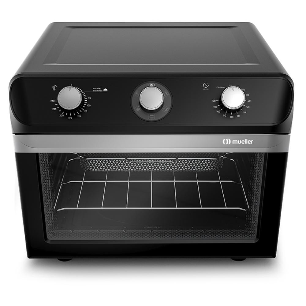 Forno de Bancada E Fritadeira Elétrica Sem Óleo Air Fryer Mueller MFB35G 35L 127v Preto Fosco