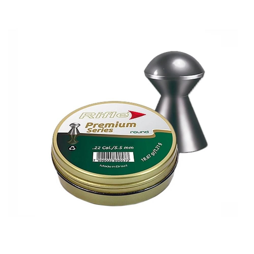 Chumbinho Rifle Premium Series Round 5,5mm - 125 Un em Oferta na Shopee